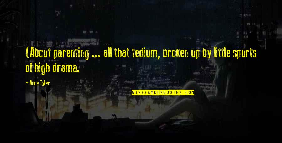 Anniina Art Quotes By Anne Tyler: (About parenting ... all that tedium, broken up