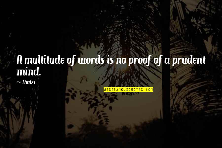Annikki Hirviniemi Quotes By Thales: A multitude of words is no proof of
