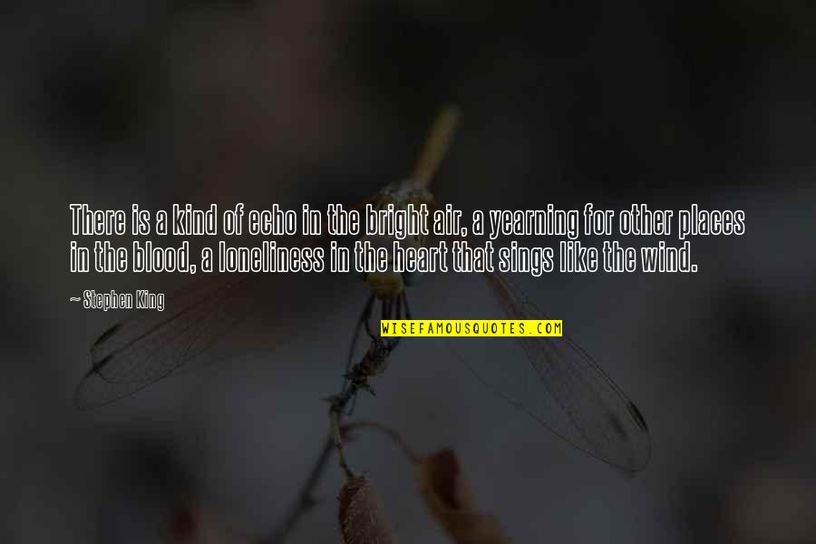 Annisa Pohan Quotes By Stephen King: There is a kind of echo in the