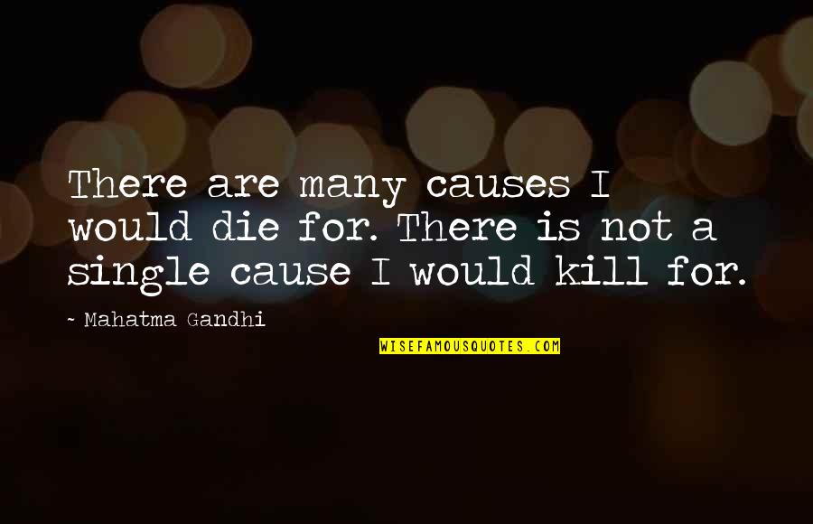 Anniversaire Quotes By Mahatma Gandhi: There are many causes I would die for.