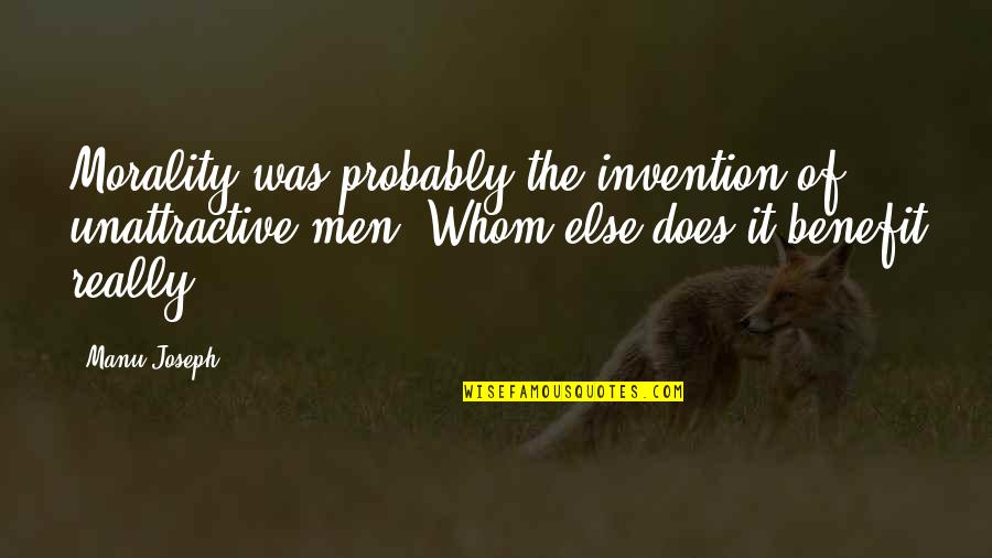 Announcing Pregnancy Quotes By Manu Joseph: Morality was probably the invention of unattractive men. Announcing Pregnancy Quotes By Manu Joseph: Morality was probably the invention of unattractive men.