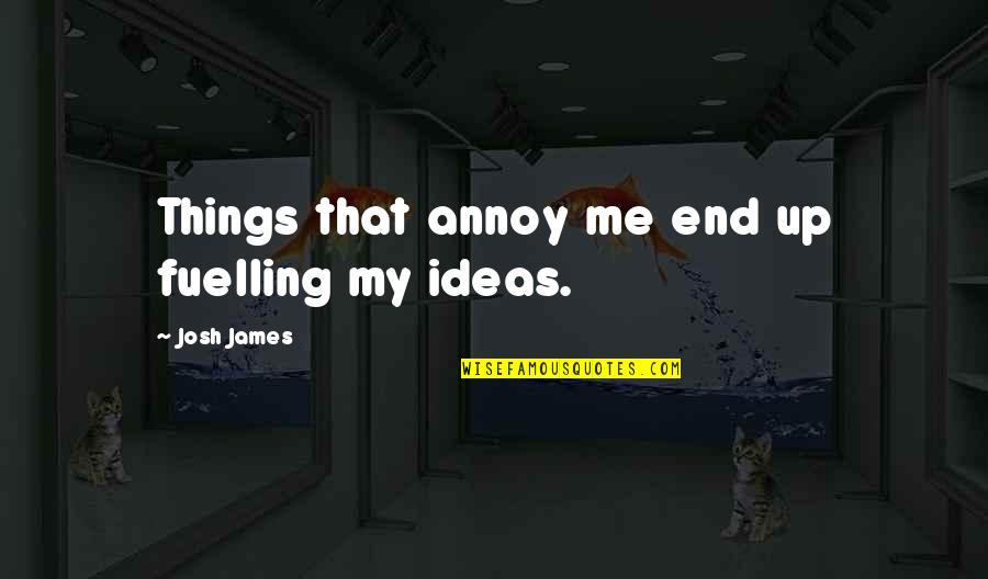 Annoying Things Quotes By Josh James: Things that annoy me end up fuelling my