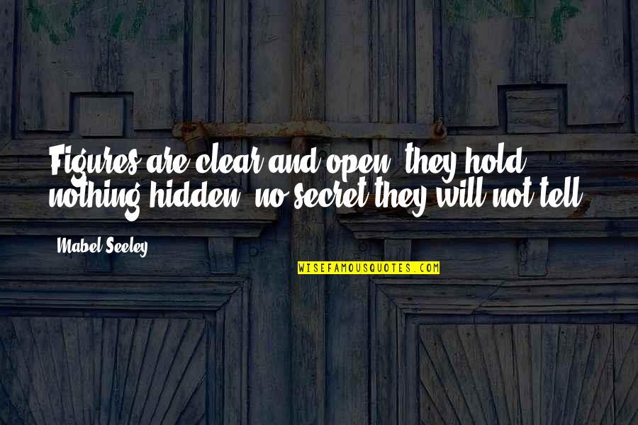 Annoyingbutlers Quotes By Mabel Seeley: Figures are clear and open, they hold nothing