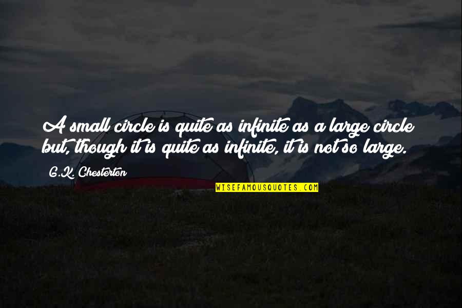 Anohino Quotes By G.K. Chesterton: A small circle is quite as infinite as