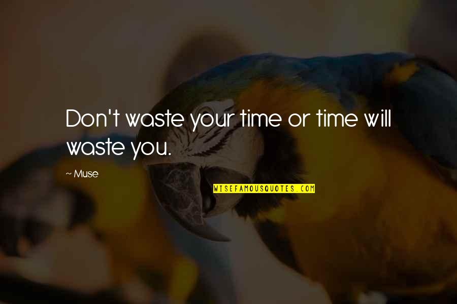Anomander Quotes By Muse: Don't waste your time or time will waste