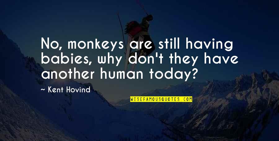 Another Baby Quotes By Kent Hovind: No, monkeys are still having babies, why don't