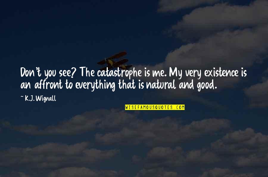 Another Me Movie Quotes By K.J. Wignall: Don't you see? The catastrophe is me. My