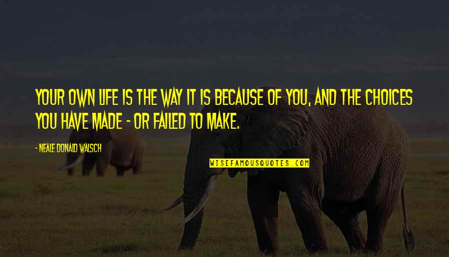 Anousheh Video Quotes By Neale Donald Walsch: Your own life is the way it is Anousheh Video Quotes By Neale Donald Walsch: Your own life is the way it is