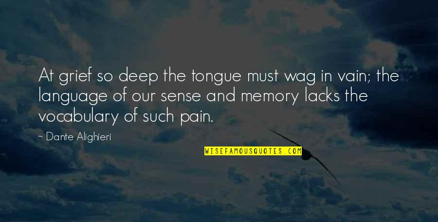 Anovelwritingconcept Quotes By Dante Alighieri: At grief so deep the tongue must wag
