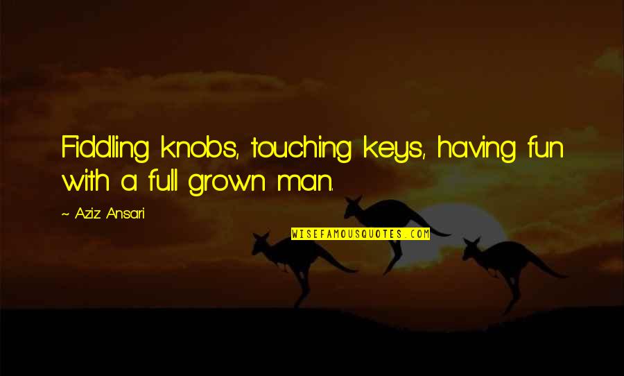 Ansari Quotes By Aziz Ansari: Fiddling knobs, touching keys, having fun with a