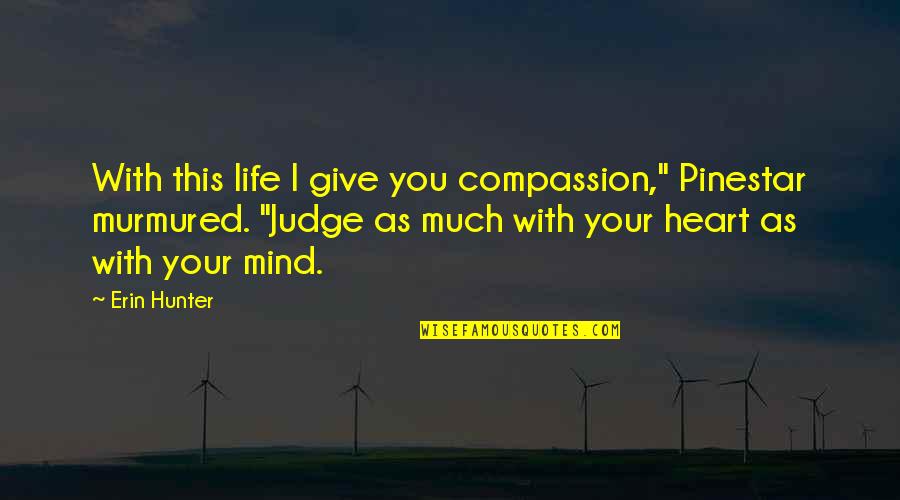 Anser Quotes By Erin Hunter: With this life I give you compassion," Pinestar Anser Quotes By Erin Hunter: With this life I give you compassion," Pinestar