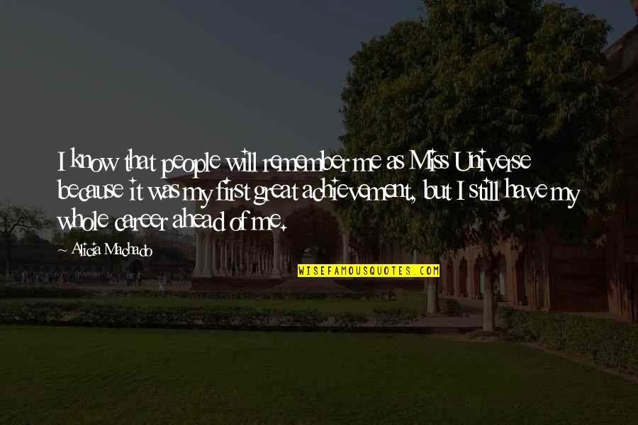 Anstiss Co Quotes By Alicia Machado: I know that people will remember me as Anstiss Co Quotes By Alicia Machado: I know that people will remember me as