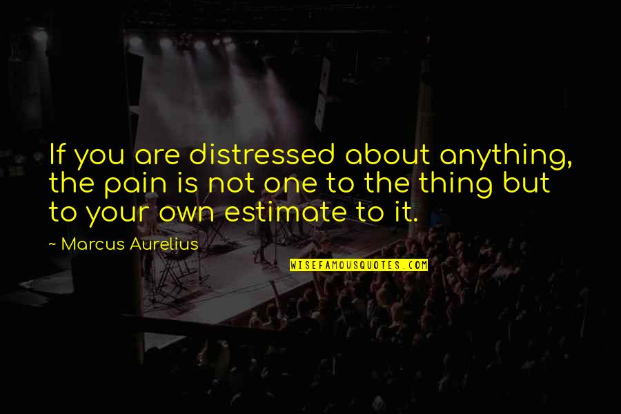 Antha Mana Manchike Quotes By Marcus Aurelius: If you are distressed about anything, the pain Antha Mana Manchike Quotes By Marcus Aurelius: If you are distressed about anything, the pain