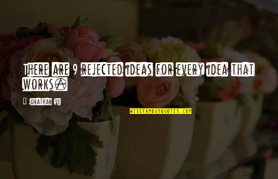 Anthonisen Criteria Quotes By Jonathan Ive: There are 9 rejected ideas for every idea Anthonisen Criteria Quotes By Jonathan Ive: There are 9 rejected ideas for every idea