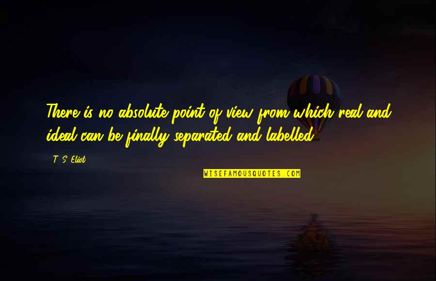 Anthony Ludovici Quotes By T. S. Eliot: There is no absolute point of view from