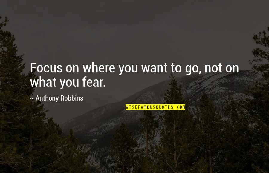 Anthony Robbins Quotes By Anthony Robbins: Focus on where you want to go, not