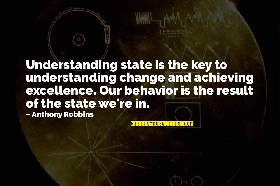 Anthony Robbins Quotes By Anthony Robbins: Understanding state is the key to understanding change