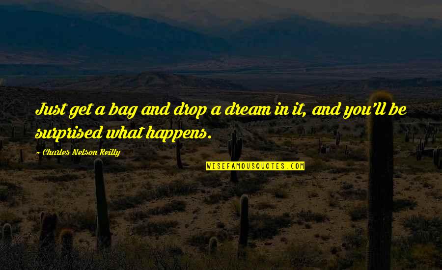 Anthrax Band Quotes By Charles Nelson Reilly: Just get a bag and drop a dream Anthrax Band Quotes By Charles Nelson Reilly: Just get a bag and drop a dream
