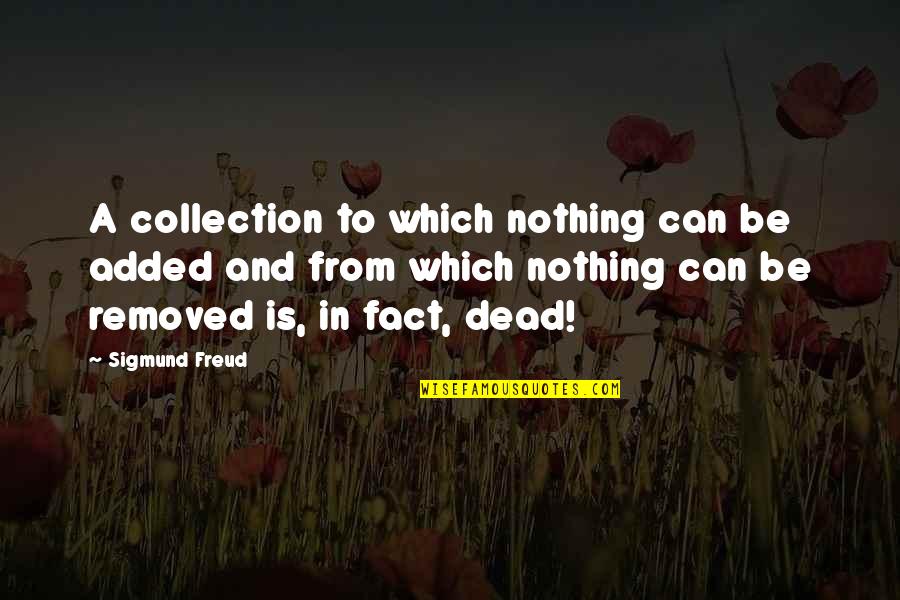 Anthrozoology Degree Quotes By Sigmund Freud: A collection to which nothing can be added
