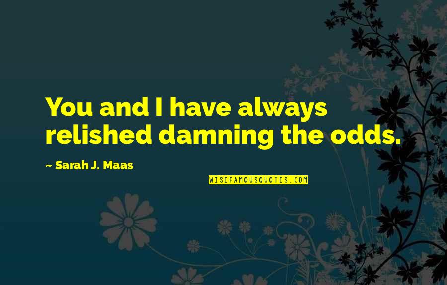 Anti Abusing Quotes By Sarah J. Maas: You and I have always relished damning the