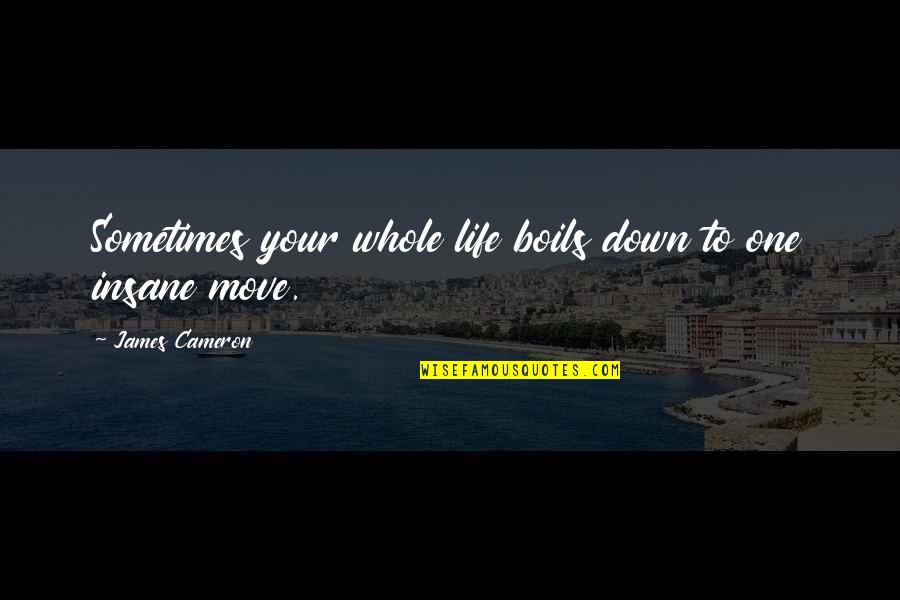 Anti Bully Quotes By James Cameron: Sometimes your whole life boils down to one Anti Bully Quotes By James Cameron: Sometimes your whole life boils down to one