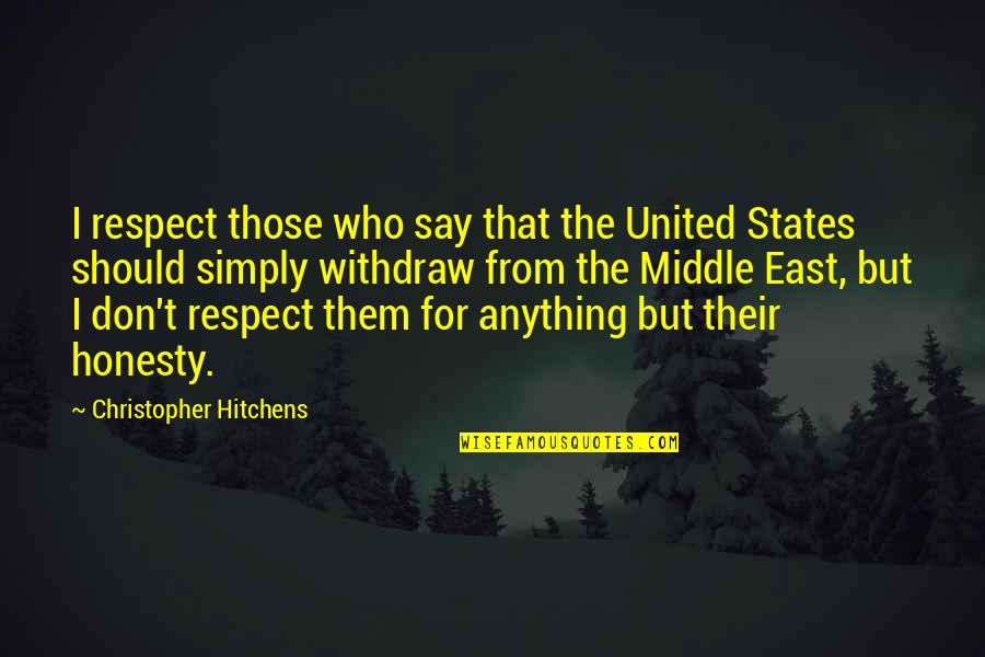 Anti-dengue Quotes By Christopher Hitchens: I respect those who say that the United