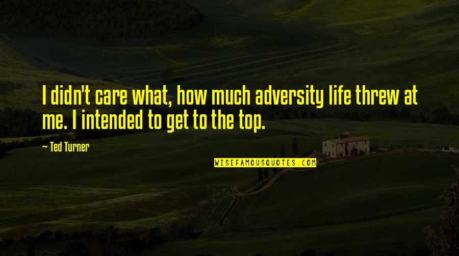 Anti Globalist Quotes By Ted Turner: I didn't care what, how much adversity life