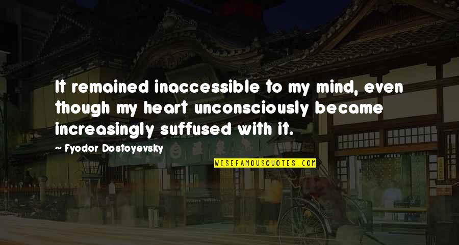 Anti Modern Art Quotes By Fyodor Dostoyevsky: It remained inaccessible to my mind, even though