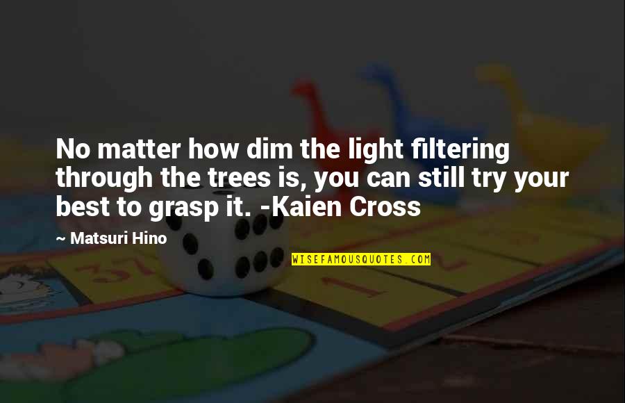 Anti Poaching Quotes By Matsuri Hino: No matter how dim the light filtering through Anti Poaching Quotes By Matsuri Hino: No matter how dim the light filtering through