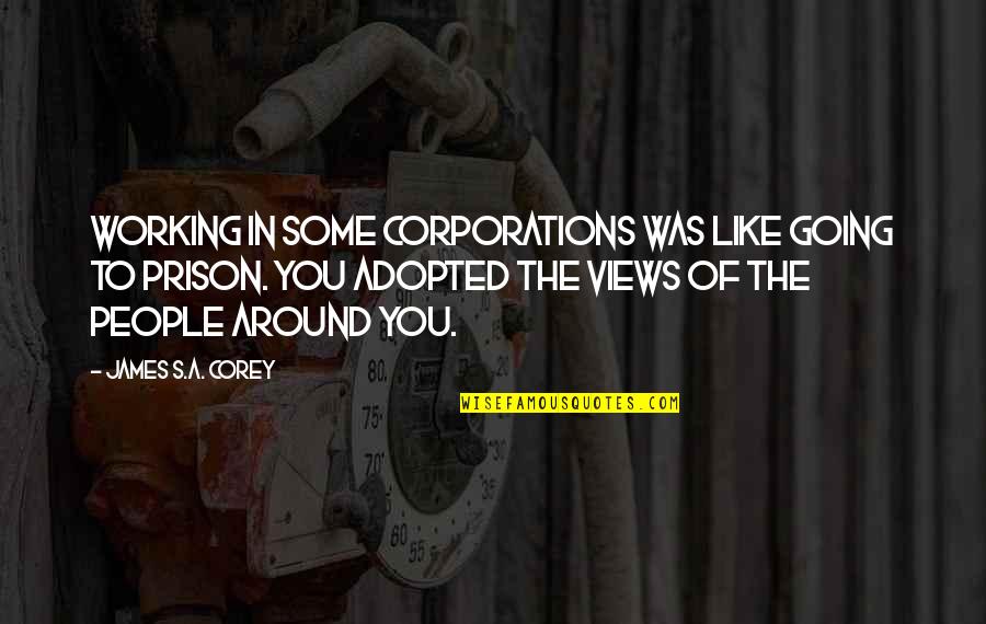 Anti Ragging Quotes By James S.A. Corey: Working in some corporations was like going to