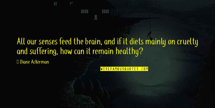 Anti Targeted Killing Quotes By Diane Ackerman: All our senses feed the brain, and if Anti Targeted Killing Quotes By Diane Ackerman: All our senses feed the brain, and if