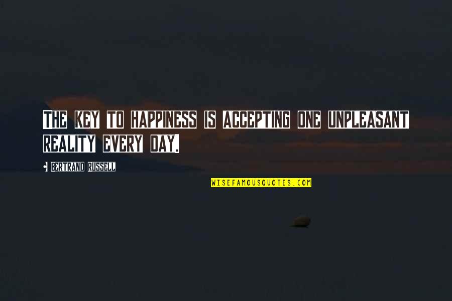 Anticancer Drugs Quotes By Bertrand Russell: The key to happiness is accepting one unpleasant Anticancer Drugs Quotes By Bertrand Russell: The key to happiness is accepting one unpleasant