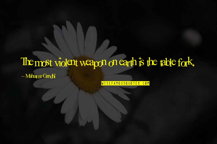 Anticipator Quotes By Mahatma Gandhi: The most violent weapon on earth is the Anticipator Quotes By Mahatma Gandhi: The most violent weapon on earth is the