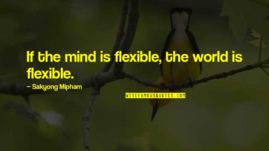 Antidemocratic Quotes By Sakyong Mipham: If the mind is flexible, the world is Antidemocratic Quotes By Sakyong Mipham: If the mind is flexible, the world is