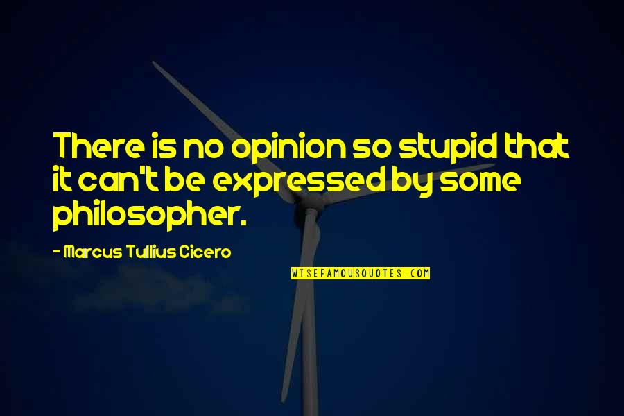 Antifascism Quotes By Marcus Tullius Cicero: There is no opinion so stupid that it