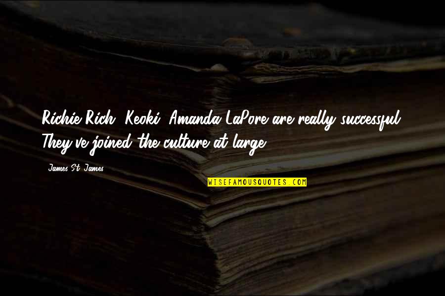 Antifoundationalist Quotes By James St. James: Richie Rich, Keoki, Amanda LaPore are really successful. Antifoundationalist Quotes By James St. James: Richie Rich, Keoki, Amanda LaPore are really successful.