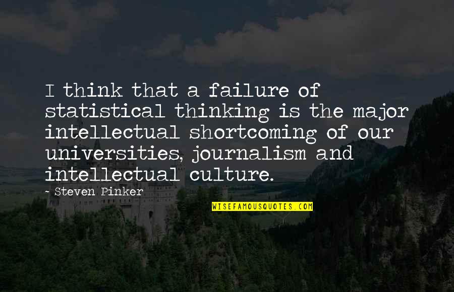Antigamente Ponta Quotes By Steven Pinker: I think that a failure of statistical thinking