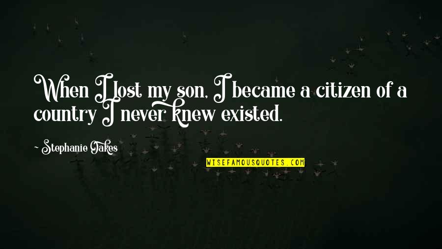 Antilove Quotes By Stephanie Oakes: When I lost my son, I became a