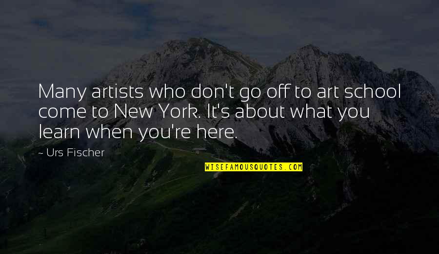 Antinutrients Carrots Quotes By Urs Fischer: Many artists who don't go off to art