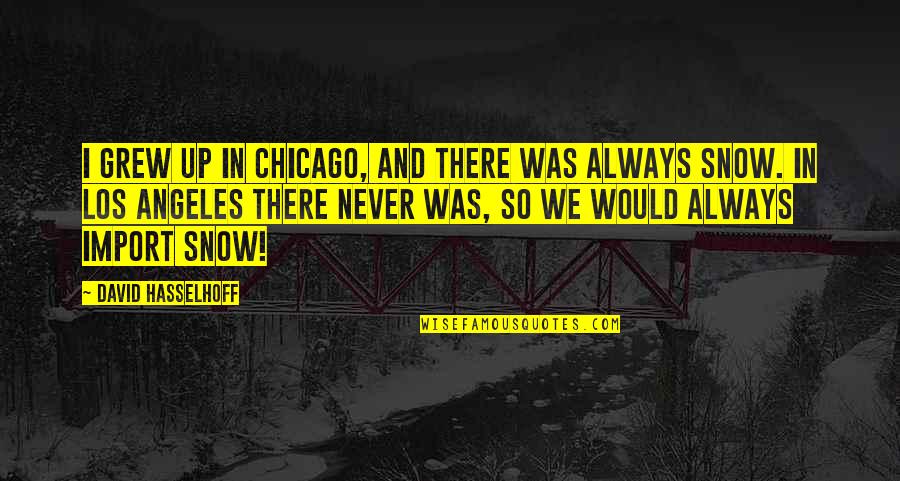 Antipater Wikipedia Quotes By David Hasselhoff: I grew up in Chicago, and there was
