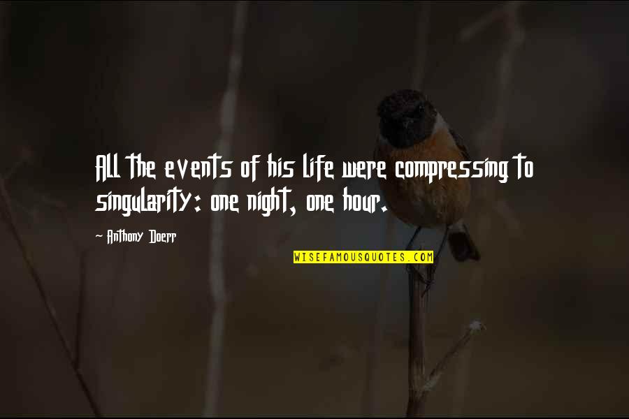 Antiprotons Mirror Quotes By Anthony Doerr: All the events of his life were compressing
