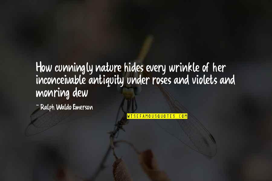 Antiquity Quotes By Ralph Waldo Emerson: How cunningly nature hides every wrinkle of her