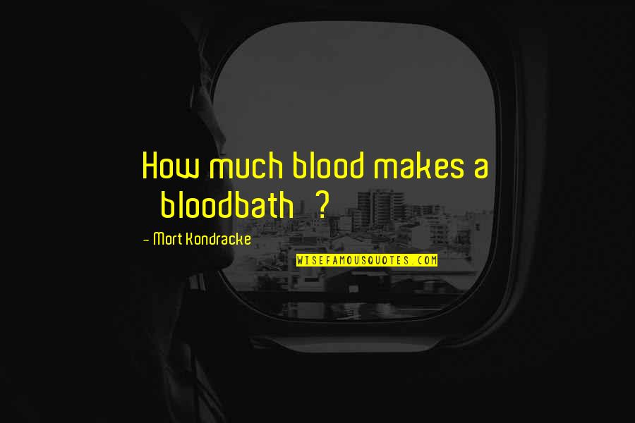 Antiquus's Quotes By Mort Kondracke: How much blood makes a 'bloodbath'?