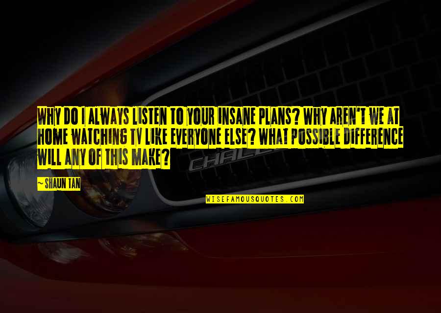 Antitv Quotes By Shaun Tan: Why do I always listen to your insane