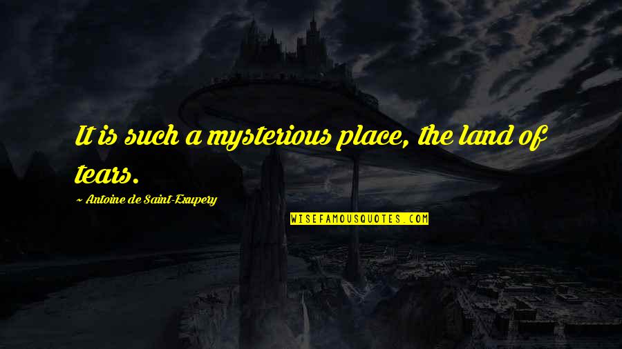 Antoine De Saint Quotes By Antoine De Saint-Exupery: It is such a mysterious place, the land