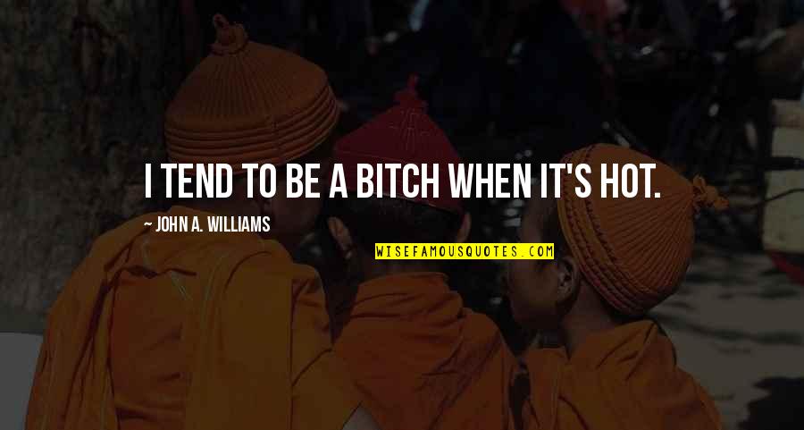 Antolino Claudio Quotes By John A. Williams: I tend to be a bitch when it's Antolino Claudio Quotes By John A. Williams: I tend to be a bitch when it's