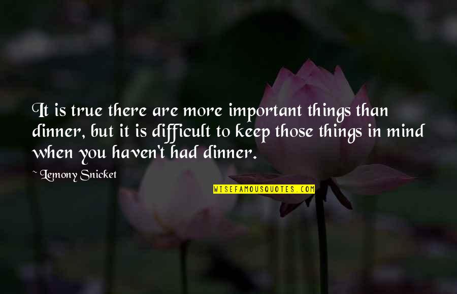 Anton Krupicka Quotes By Lemony Snicket: It is true there are more important things