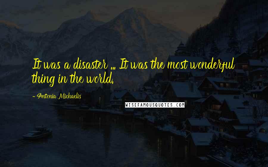 Antonia Michaelis quotes: It was a disaster ... It was the most wonderful thing in the world.