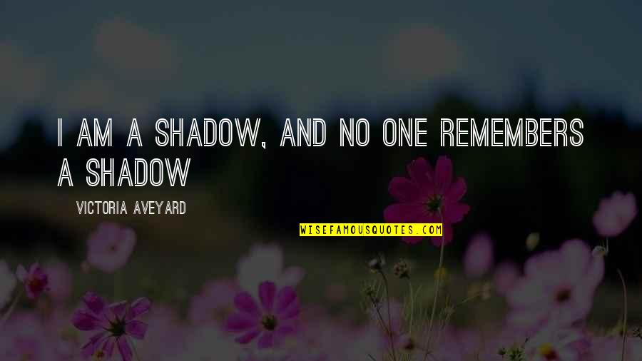 Antonian Basketball Quotes By Victoria Aveyard: I am a shadow, and no one remembers Antonian Basketball Quotes By Victoria Aveyard: I am a shadow, and no one remembers