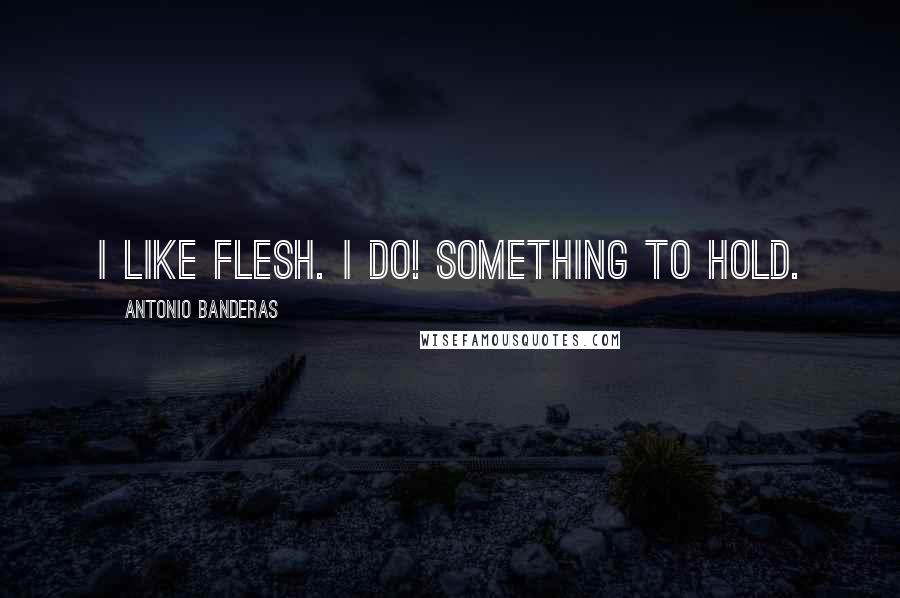 Antonio Banderas quotes: I like flesh. I do! Something to hold.